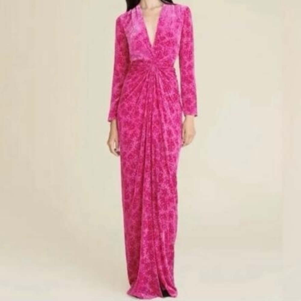 Veronica Beard Fuchsia Long Sleeve Dress